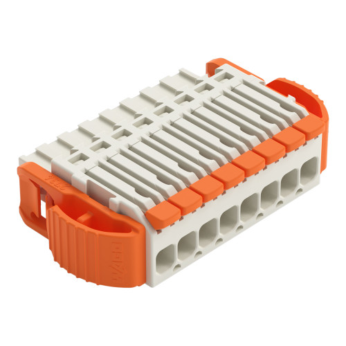 1-conductor female connector, lever, Push-in CAGE CLAMP&reg;, light gray