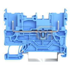 2-pin carrier terminal block, for DIN-rail 35 x 15 and 35 x 7.5, blue