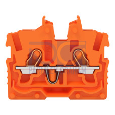 2-conductor miniature through terminal block, with operating slots, 1 mm&sup2;, orange