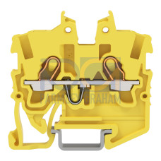 2-conductor miniature through terminal block, with operating slots, 1 mm&sup2;, yellow