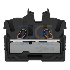 2-conductor miniature through terminal block, with operating slots, 2.5 mm&sup2;, black