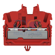 2-conductor miniature through terminal block, with operating slots, 2.5 mm&sup2;, red