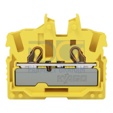 2-conductor miniature through terminal block, with operating slots, 2.5 mm&sup2;, yellow