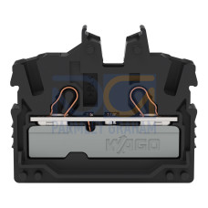 2-conductor miniature through terminal block, with operating slots, 2.5 mm&sup2;, black