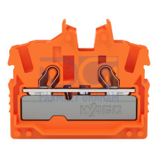 2-conductor miniature through terminal block, with operating slots, 2.5 mm&sup2;, orange
