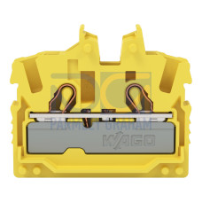 2-conductor miniature through terminal block, with operating slots, 2.5 mm&sup2;, yellow