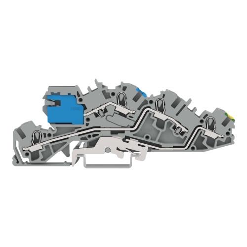 Multilevel installation terminal block, with operating slots, 4 mm&sup2;, gray