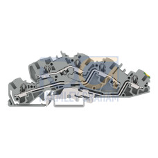 Multilevel installation terminal block, with operating slots, 4 mm&sup2;, gray