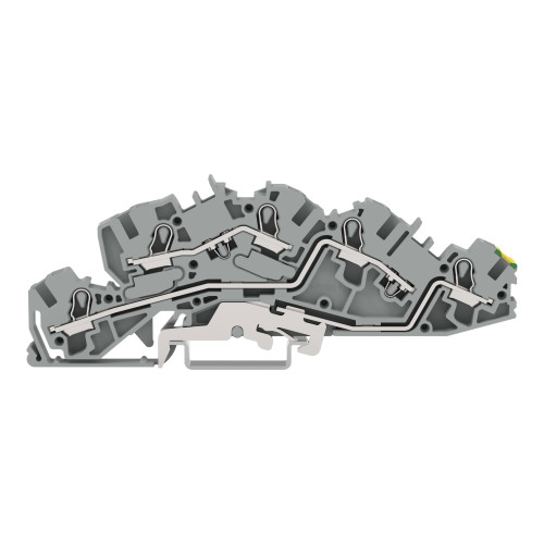 Multilevel installation terminal block, with operating slots, 4 mm&sup2;, gray