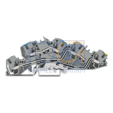 Multilevel installation terminal block, with operating slots, 4 mm&sup2;, gray