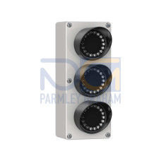 EZ-LIGHT Traffic Series: 3-Indicator Daylight Visible, Voltage: 15-30 V dc, Housing: Polycarbonate, IP65, Input: PNP, Colors: Green Yellow Red, Field Wireable