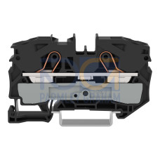 2-conductor through terminal block, 16 mm&sup2;, suitable for Ex e II applications, black