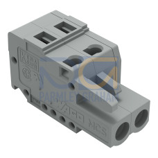 1-conductor female connector, CAGE CLAMP&reg;, 2.5 mm&sup2;, gray