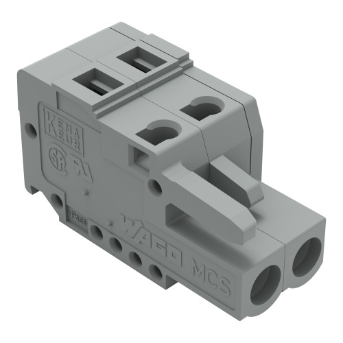 1-conductor female connector, CAGE CLAMP&reg;, 2.5 mm&sup2;, gray