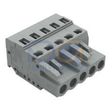 1-conductor female connector, CAGE CLAMP&reg;, 2.5 mm&sup2;, gray