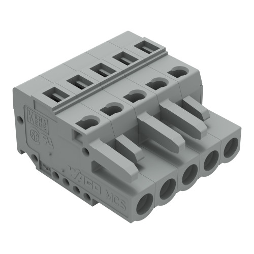 1-conductor female connector, CAGE CLAMP&reg;, 2.5 mm&sup2;, gray