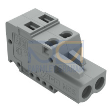 1-conductor female connector, CAGE CLAMP&reg;, 2.5 mm&sup2;, gray