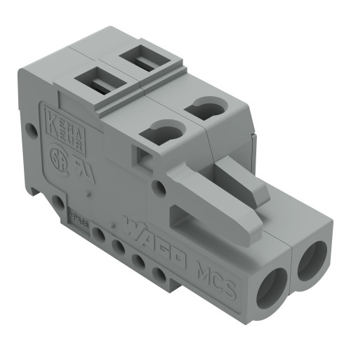 1-conductor female connector, CAGE CLAMP&reg;, 2.5 mm&sup2;, gray