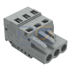 1-conductor female connector, CAGE CLAMP&reg;, 2.5 mm&sup2;, gray