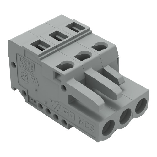 1-conductor female connector, CAGE CLAMP&reg;, 2.5 mm&sup2;, gray