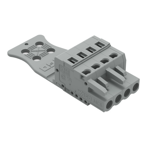 1-conductor female connector, CAGE CLAMP&reg;, 2.5 mm&sup2;, gray