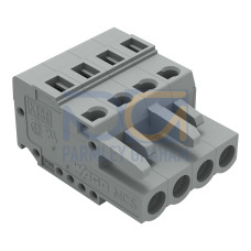1-conductor female connector, CAGE CLAMP&reg;, 2.5 mm&sup2;, gray