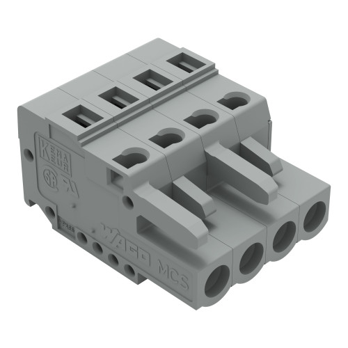 1-conductor female connector, CAGE CLAMP&reg;, 2.5 mm&sup2;, gray