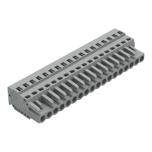 1-conductor female connector, CAGE CLAMP&reg;, 2.5 mm&sup2;, gray