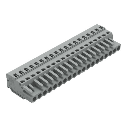 1-conductor female connector, CAGE CLAMP&reg;, 2.5 mm&sup2;, gray