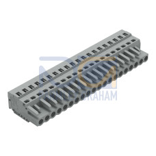 1-conductor female connector, CAGE CLAMP&reg;, 2.5 mm&sup2;, gray