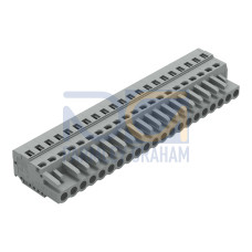1-conductor female connector, CAGE CLAMP&reg;, 2.5 mm&sup2;, gray