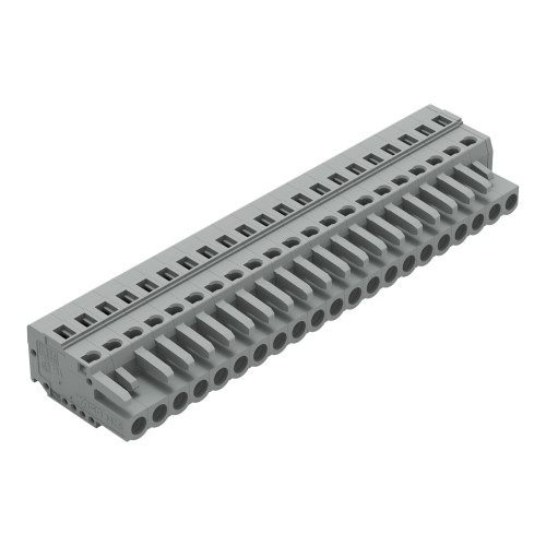1-conductor female connector, CAGE CLAMP&reg;, 2.5 mm&sup2;, gray