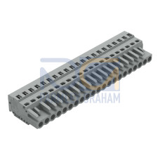 1-conductor female connector, CAGE CLAMP&reg;, 2.5 mm&sup2;, gray