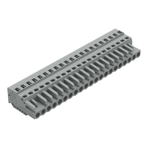 1-conductor female connector, CAGE CLAMP&reg;, 2.5 mm&sup2;, gray