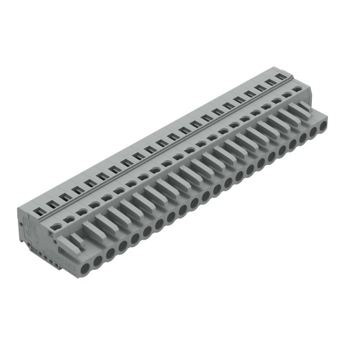 1-conductor female connector, CAGE CLAMP&reg;, 2.5 mm&sup2;, gray