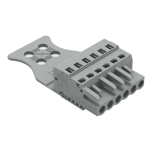 1-conductor female connector, CAGE CLAMP&reg;, 2.5 mm&sup2;, gray
