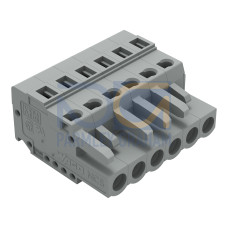 1-conductor female connector, CAGE CLAMP&reg;, 2.5 mm&sup2;, gray