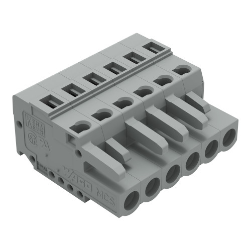1-conductor female connector, CAGE CLAMP&reg;, 2.5 mm&sup2;, gray