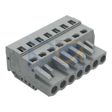 1-conductor female connector, CAGE CLAMP&reg;, 2.5 mm&sup2;, gray
