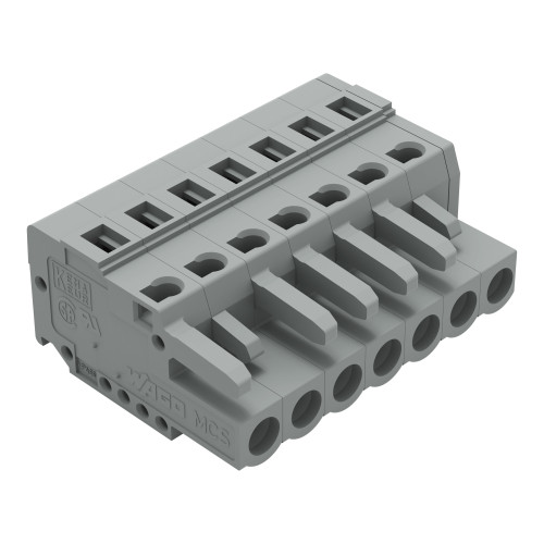 1-conductor female connector, CAGE CLAMP&reg;, 2.5 mm&sup2;, gray