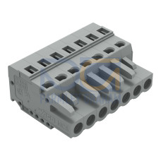 1-conductor female connector, CAGE CLAMP&reg;, 2.5 mm&sup2;, gray