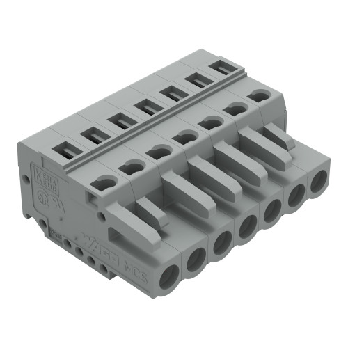1-conductor female connector, CAGE CLAMP&reg;, 2.5 mm&sup2;, gray