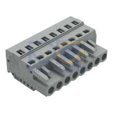 1-conductor female connector, CAGE CLAMP&reg;, 2.5 mm&sup2;, gray