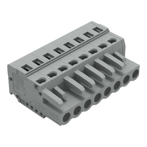 1-conductor female connector, CAGE CLAMP&reg;, 2.5 mm&sup2;, gray
