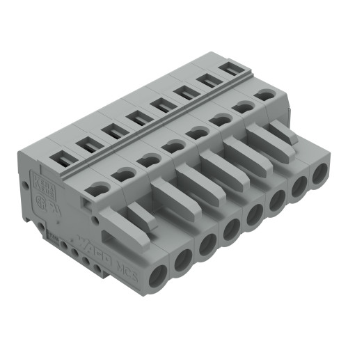 1-conductor female connector, CAGE CLAMP&reg;, 2.5 mm&sup2;, gray