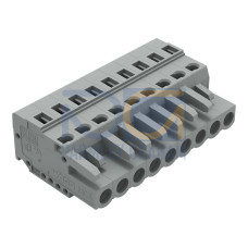 1-conductor female connector, CAGE CLAMP&reg;, 2.5 mm&sup2;, gray