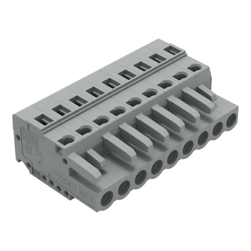 1-conductor female connector, CAGE CLAMP&reg;, 2.5 mm&sup2;, gray