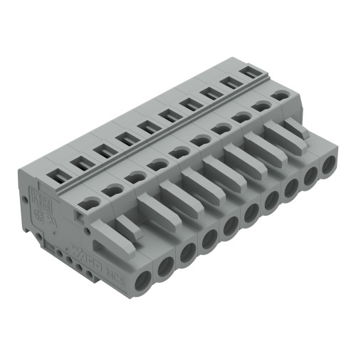 1-conductor female connector, CAGE CLAMP&reg;, 2.5 mm&sup2;, gray