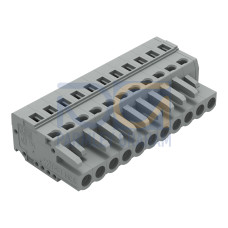 1-conductor female connector, CAGE CLAMP&reg;, 2.5 mm&sup2;, gray