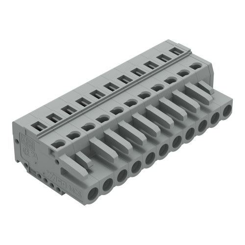 1-conductor female connector, CAGE CLAMP&reg;, 2.5 mm&sup2;, gray